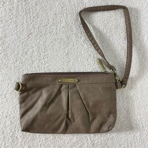 Timi & Leslie Brown Faux Leather Wristlet Wallet Clutch Mini Bag Card Carrier